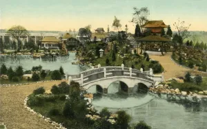 Floating Prints: Garden of the Floating Isle, Coronation Exhibition, London, 1911. Creator: Unknown