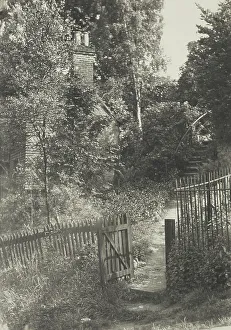 Photograph Album Prints: The garden gate. From the album: Photograph album - England, 1920s. Creator: Harry Moult