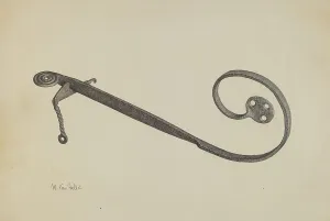 Garden Gate Latch, c. 1940. Creator: Maurice Van Felix