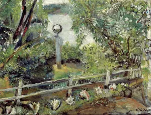 The Garden with the Glass Ball, probably 1918. Creator: Christian Krohg
