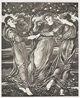 Guarding Prints: The Garden of the Hesperides, c1860s, (1900). Creator: Unknown
