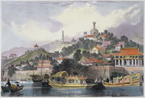 T Allom Prints: Garden of the Imperial Palace, Peking, China, 1843. Artist: Thomas Allom