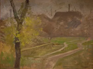 Garden Path Prints: The Garden of Institution des sourds-muets, 1902. Creator: Ludvig Find