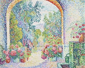 St Tropez Prints: Garden at La Hune, Saint-Tropez, 1909. Creator: Jeanne Desgrange