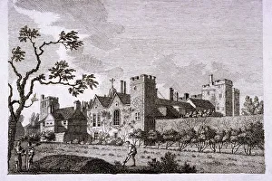 William Ellis Prints: Garden at Lambeth Palace, London, 1786. Artist:s Sparrow