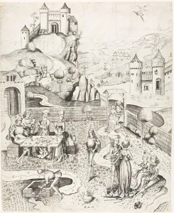Walled Garden Prints: The Garden of Love, 1480/90. Creator: Master W. A. H