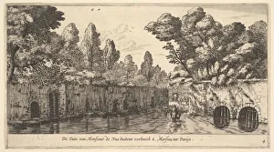 Nooms Prints: The Garden of M. de Nue Outside of the Suburb of S. Marceau near Paris, 17th century