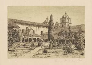 Garden, Mission Santa Barbara, 1888. Creator: Henry Chapman Ford
