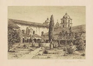 Garden, Mission Santa Barbara, 1888. Creator: Henry Chapman Ford Garden, Mission Santa Barbara, 1888. Creator: Henry Chapman Ford