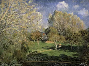 Arthur Sisley Gallery: The Garden of Monsieur Hoschede in Montgeron, 1881. Artist: Alfred Sisley