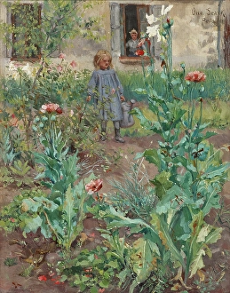 Hoosier Group Prints: Garden in Paris, 1885. Creator: Otto Stark
