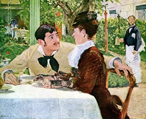 Impressionism Collection: The Garden of Pere Lathuille, 1879 (1938).Artist: Edouard Manet
