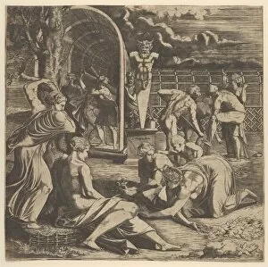 Nymph Gallery: The Garden of Pomona, 1540-56. Creator: Leon Davent