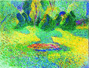 Stuttgart Prints: In the Garden of Pretzfeld Castle, 1905