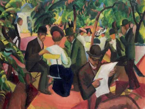 Macke Prints: Garden restaurant, 1912