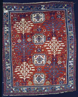 Caucasus Asia Prints: Garden rug, Kazakhstan, 1890. Creator: Unknown