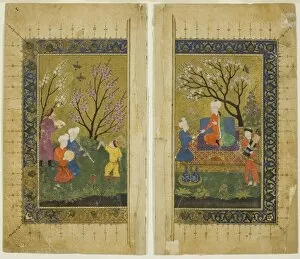 Timurid Gallery: Garden Scene, Timurid dynasty (ca. 1370-1507), mid-15th century. Creator: Unknown