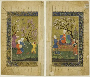 Timurid Gallery: Garden Scene, Timurid dynasty (ca. 1370-1507), mid-15th century. Creator: Unknown