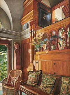 Cushion Prints: The Garden Studio, 1886-87. Creator: Anna Alma-Tadema