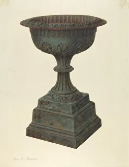 John H Prints: Garden Urn, 1935 / 1942. Creator: John H. Tercuzzi