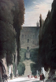 Images Dated 26th September 2006: The Garden of the Villa d Este, 1830. Artist: Karl Blechen