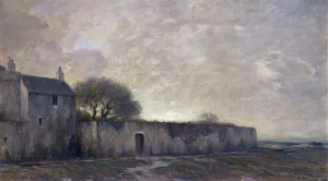 The garden wall, 1909. Creator: Charles John Holmes