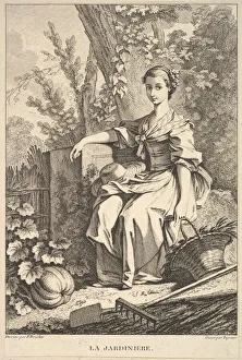 Pumpkin Prints: The Gardener, 1741-63. Creator: Francois Boucher