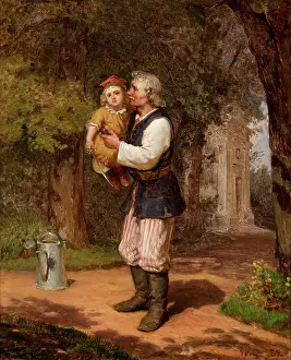 Grandchild Prints: Gardener and a Little Colonel, 1855. Creator: Wojciech Gerson
