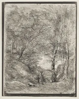 Cliche Verre Prints: The Gardens of Horace, original impression 1855, printed in 1921