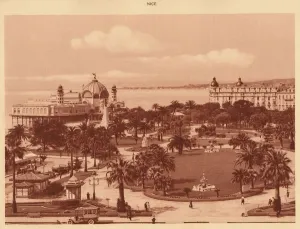 Casino Gallery: The Gardens seen from the Casino, Nice, 1930. Creator: Unknown