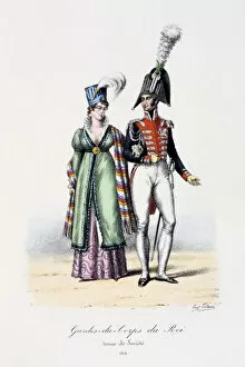 Images Dated 6th December 2005: Gardes-du-Corps de Roi, tenue de societe, 1814 Artist: Eugene Titeux