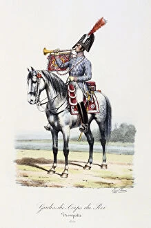 Images Dated 6th December 2005: Gardes-du-Corps de Roi, Trumpeter, 1814 Artist: Eugene Titeux