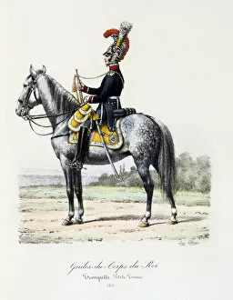 Images Dated 6th December 2005: Gardes-du-Corps de Roi, Trumpeter (petite tenue), 1815 Artist: Eugene Titeux