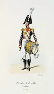 Images Dated 6th December 2005: Gardes de la Porte, Drummer, 1814-15 Artist: Eugene Titeux