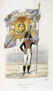 Flag Bearer Prints: Gardes de la Porte, Flag bearer, 1814-15 Artist: Eugene Titeux