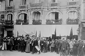 Civil Unrest Prints: At Gare De L'Est, Restaurant wrecked by mob, 1914. Creator: Bain News Service
