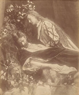 1st Baron Tennyson Gallery: Gareth and Lynette, 1874. Creator: Julia Margaret Cameron