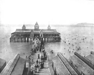 Utah Prints: Garfield Beach, Great Salt Lake, Utah, USA, c1900. Creator: Unknown