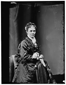 Hoop Skirt Gallery: Garfield, Mrs. James, wife of President Garfield, between 1870 and 1880. Creator: Unknown