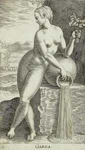 Water Nymph Prints: Garga, 1587. Creator: Philip Galle