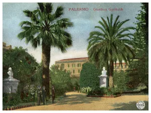 Palermo Prints: Garibaldi Garden, Palermo, Sicily, Italy, early 20th century(?)
