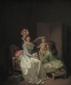 Garlanding the Statuette of Cupid, 1776-1845. Creator: Louis Leopold Boilly