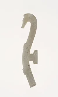 Jadejade Prints: Garment Hook, Western Han dynasty (206 B. C. -A. D. 9). Creator: Unknown