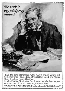 Cuneo Prints: Garratt & Atkinson, Blockmakers - advert, 1916. Artist: Cyrus Cuneo