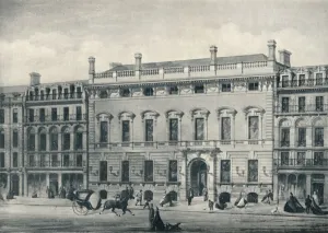 Gentlemans Club Gallery: Garrick Club and Adjoining Buildings, c1860. Artist: Frederick Marrable
