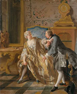 Jean Francois Prints: The Garter, 1724. Creator: Jean Francois de Troy