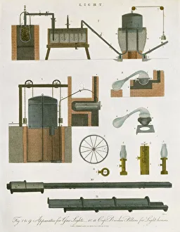 Clegg Prints: Gas lighting, 1814