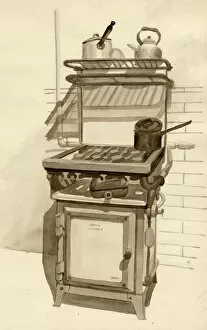 Waite Collection: Gas stove, 1951. Creator: Shirley Markham