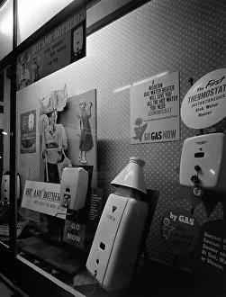 Energy Prints: Gas water heaters display, East Midlands Gas Board showroom