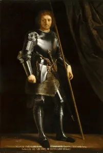 Champaigne Prints: Gaston of Foix, Duke of Nemours (Warrior Saint) After Giorgione